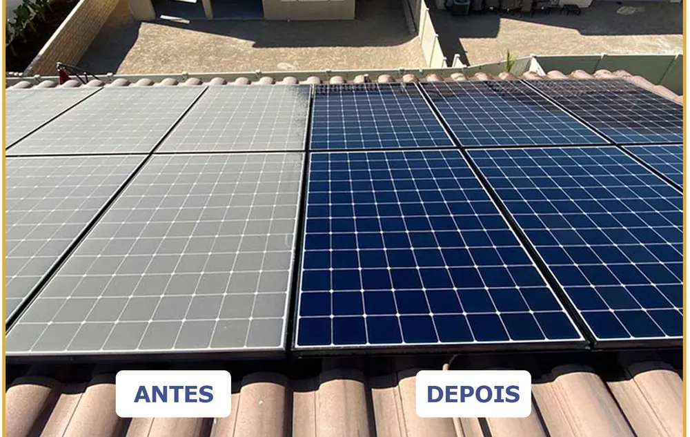 Antes e depois da limpeza
